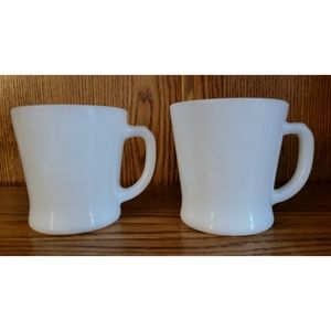 Vintage Fire King Milk Glass Mugs